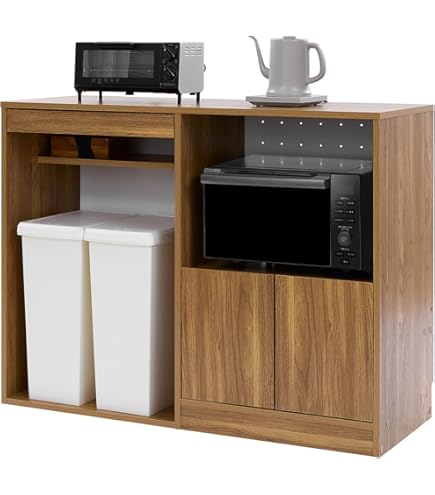 Amazon｜大川家具 GART カウンター COLK (コルク) 120cm幅｜食器棚